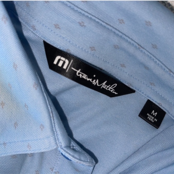 Travis Mathew Golf Polo Medium Light Blue - Picture 4 of 4